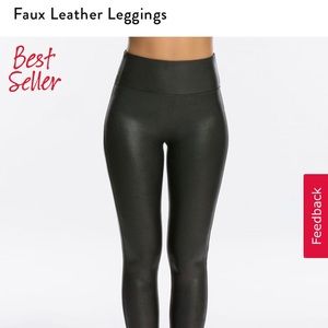 Spanx Faux Leather Leggings black
